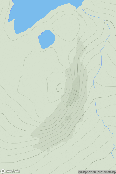 Thumbnail image for Meall nan Aighean [Glen Affric to Glen Moriston] showing contour plot for surrounding peak